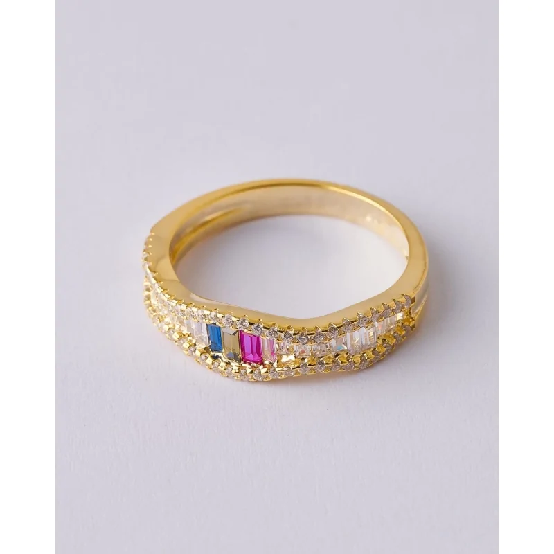 ANILLO PLATA CIRCONITAS  MIXY