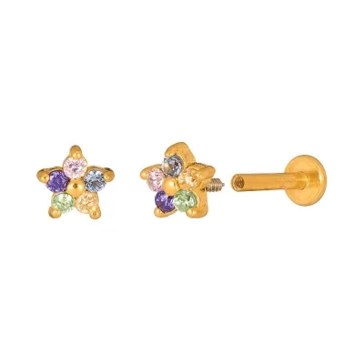 Piercing Acero Flor 4Mm, 5...