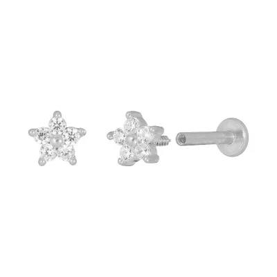 Piercing Acero Flor 4Mm, 5...