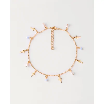 TOBILLERA METAL CRUCES  DO 