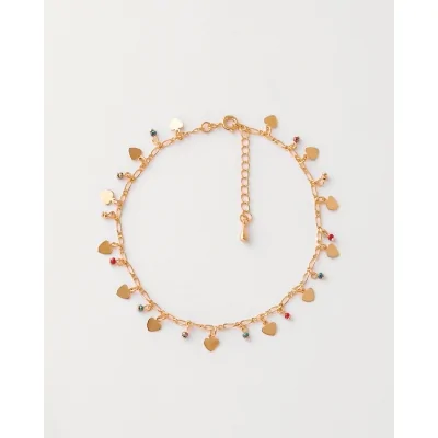 TOBILLERA METAL CORAZONES...