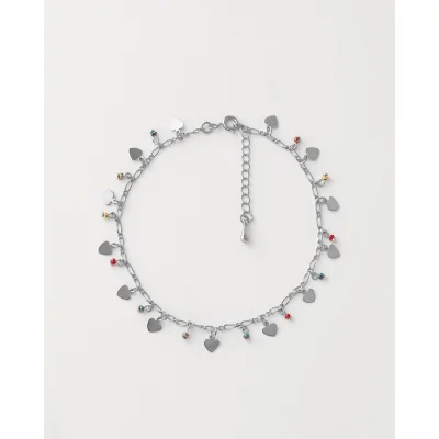 TOBILLERA METAL CORAZONES...