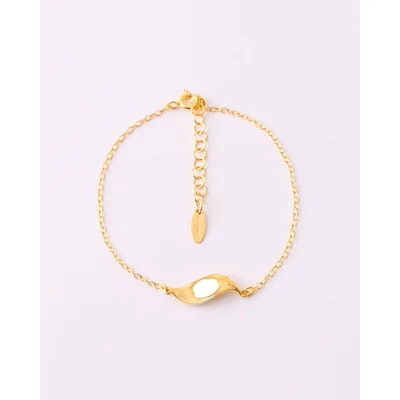 PULSERA PLATA 16+4CM HOJA...