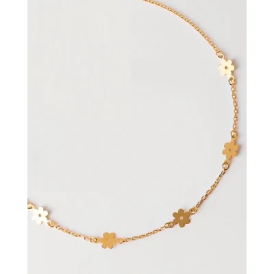 Collar Metal Flores 37cm DO