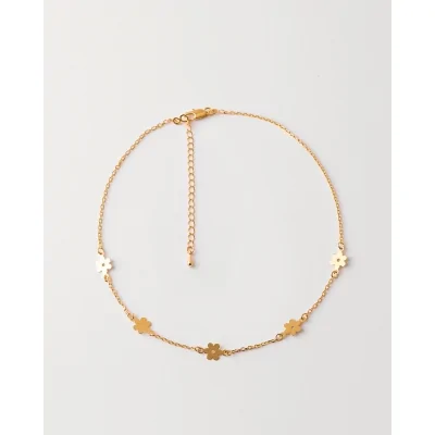Collar Metal Flores 37cm DO 2