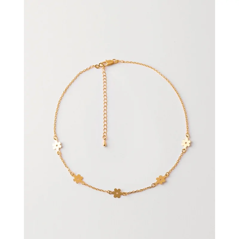Collar Metal Flores 37cm DO