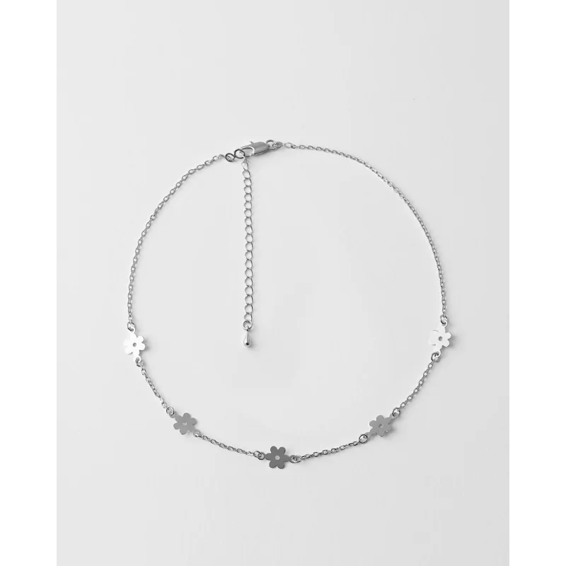 Collar Metal Flores 37cm RH