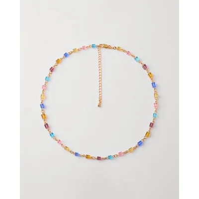 Collar Metal cubos cristal... 2