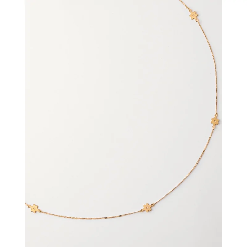 Collar Metal Flores 80cm DO