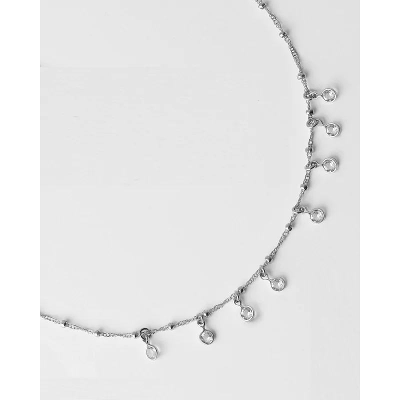 Collar Metal Circonitas blancas...