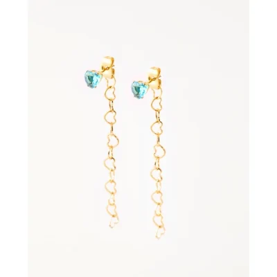 PENDIENTES CADENA CORAZON...