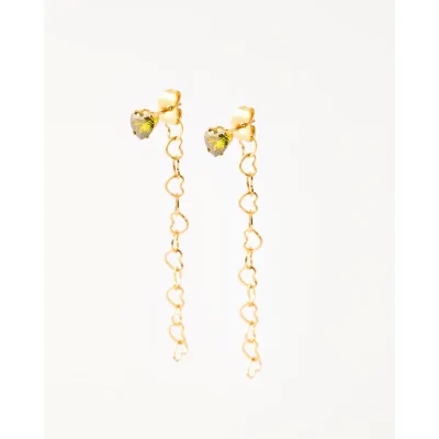 PENDIENTES CADENA CORAZON...