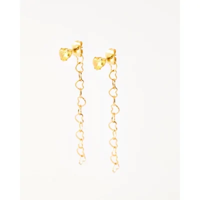 PENDIENTES CADENA CORAZON...