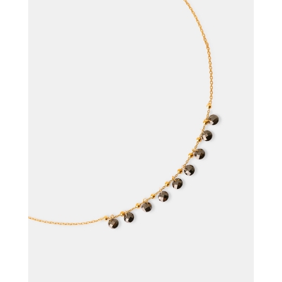 Collar Plata Bolas Cristal...