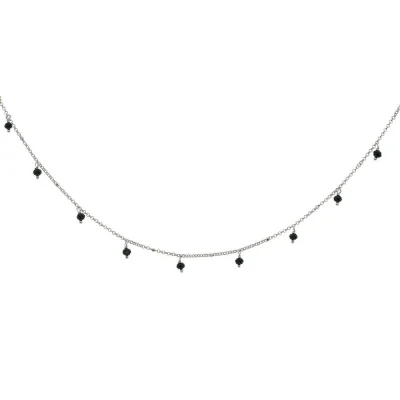 Collar Plata 40+5cm Bolas...