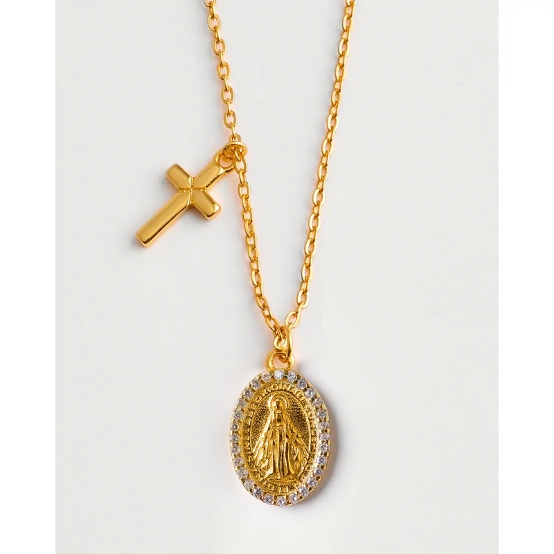 Collar Plata Medalla Virgen de la...