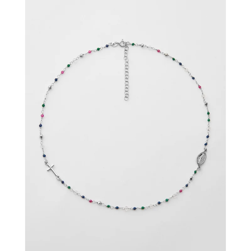 Collar Multicolor CZ Cruz+Virgen