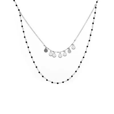 Collar Doble Onix 7 Chapas CZ