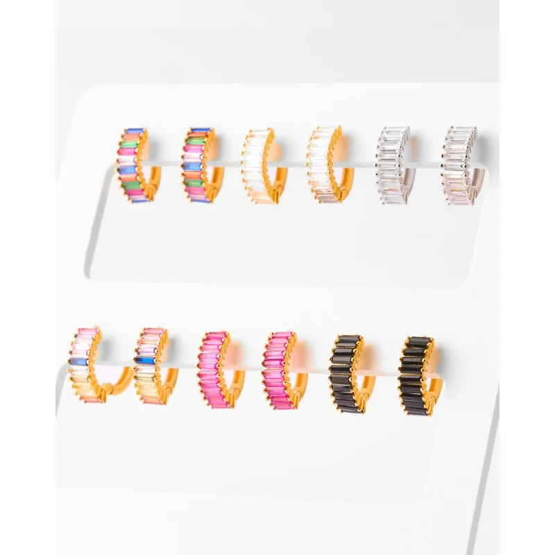 PENDIENTES ARO 14MM - 11 CIRCONITAS...