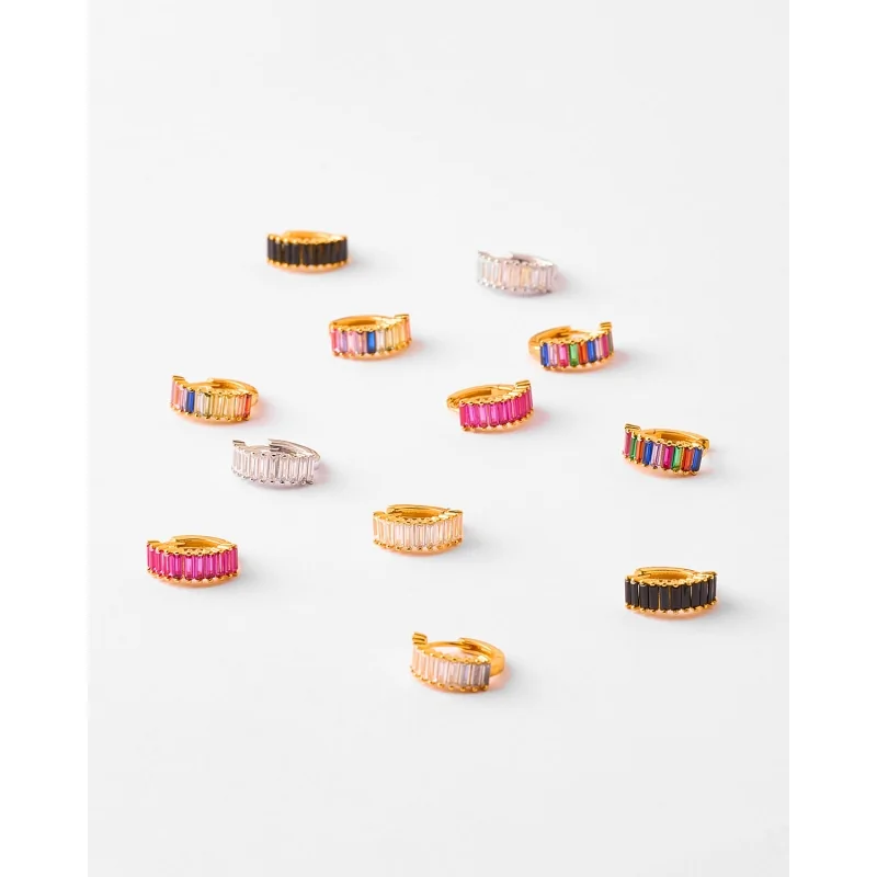 PENDIENTES ARO 14MM - 11 CIRCONITAS...