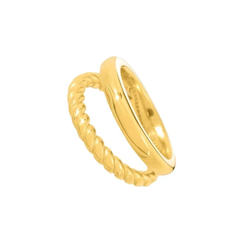 Anillo Acero Doble Espiral Liso