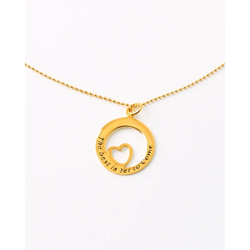 COLLAR CIRCULO Y CORAZON PLATA  DO 