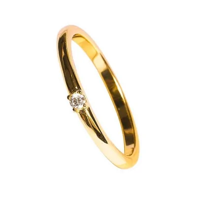 Anillo Circonita Blanca 2mm...